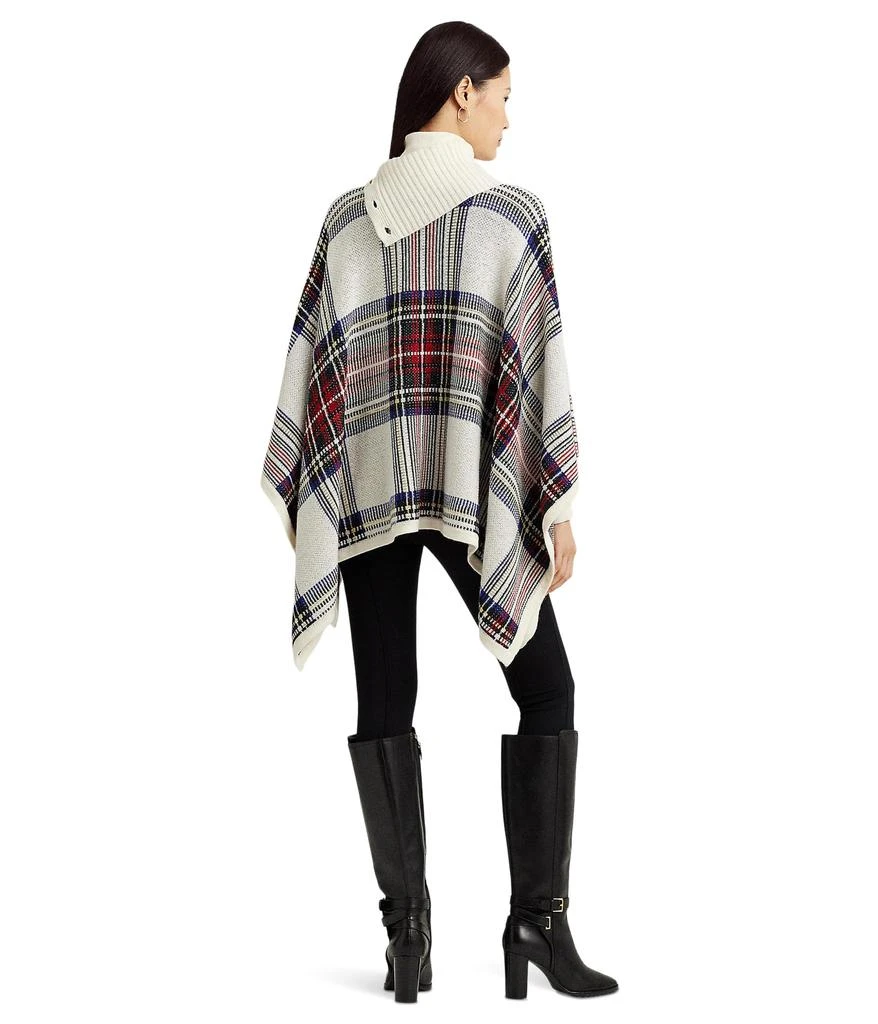 Ralph Lauren Checked Plaid Wool-Blend Poncho 2