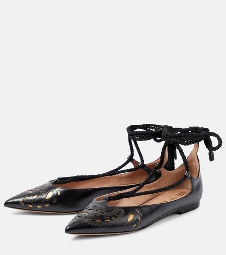 ETRO Perforated leather ballet flats 5