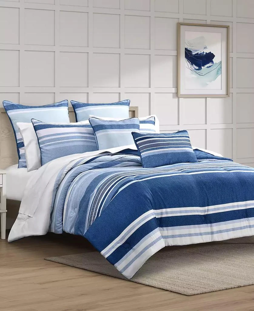 Royal Court Carson Multi-Stripe 3-Pc. Comforter Set