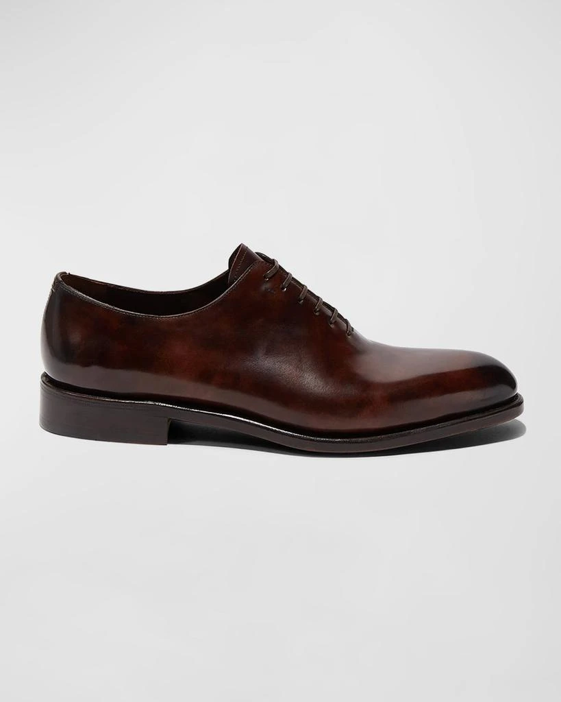 Salvatore Ferragamo Men's Angiolo Tramezza Whole-Cut Leather Lace-Up Shoes 1