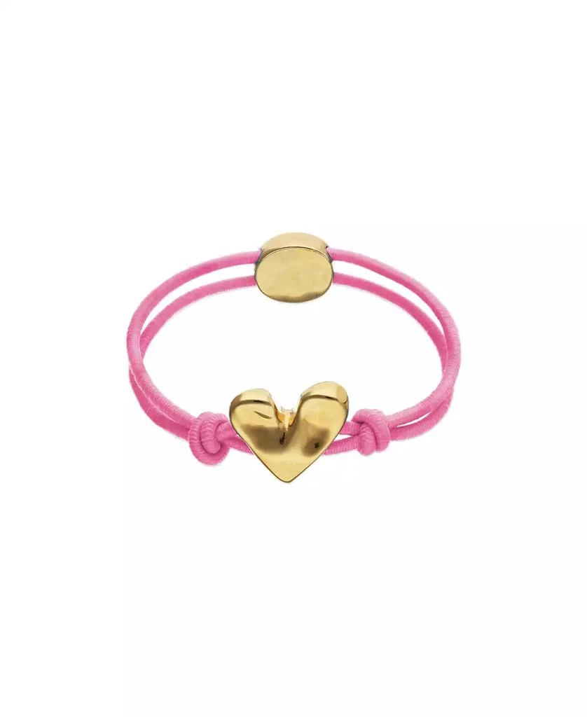 UNOde50 Pink Elastic Thread 18K Gold Plated Bracelet with Heart