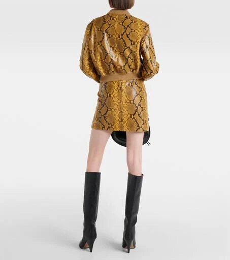 Isabel Marant Cerem snake-effect leather bomber jacket 3
