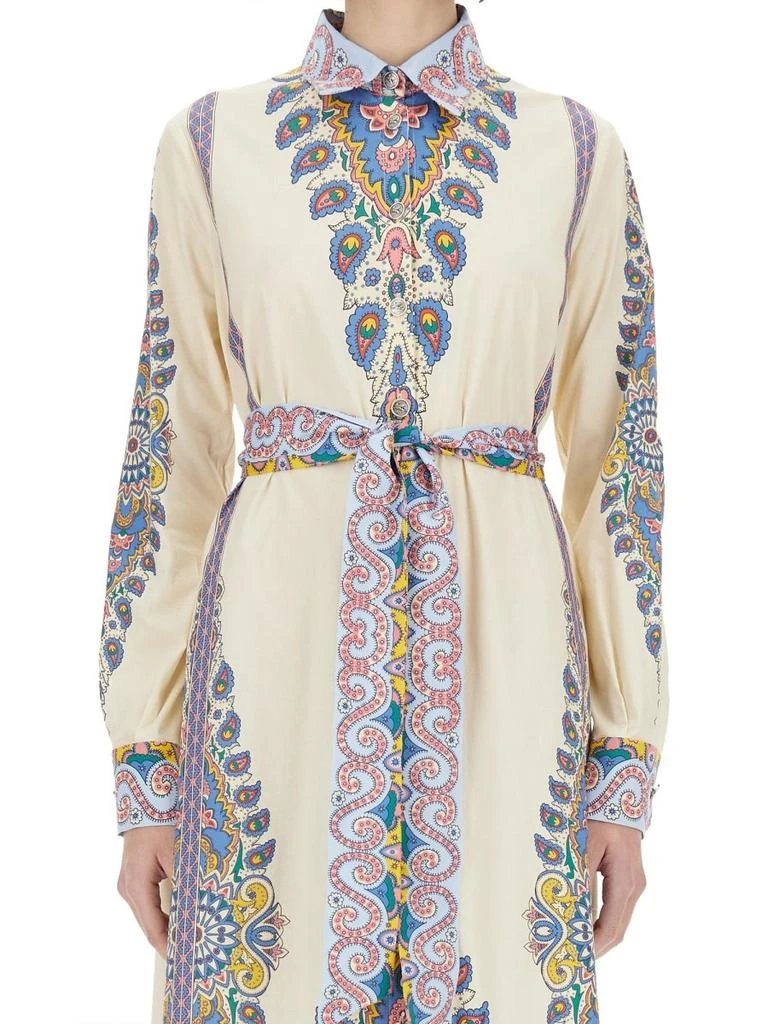 ETRO Etro Paisley Printed A-Line Midi Shirt Dress 4