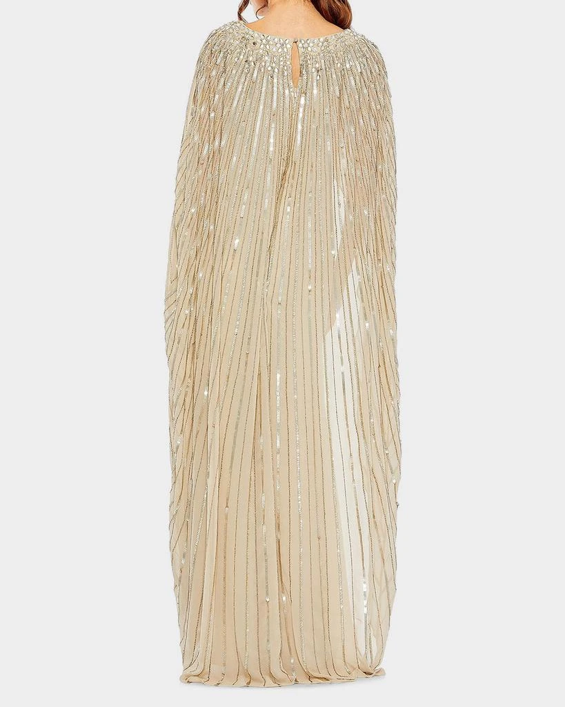 Mac Duggal Sequin Column Cape Gown 3