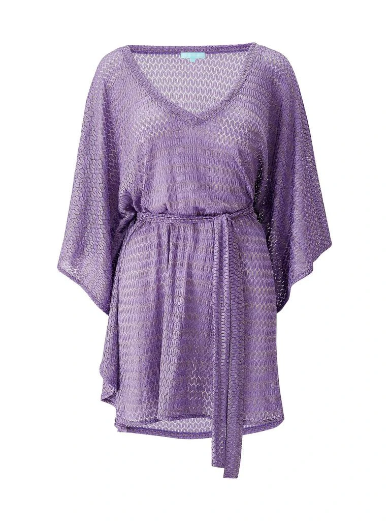 MELISSA ODABASH Petra Crochet-Knit Caftan Minidress 3