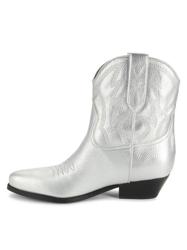 GUESS Ginette Metallic Cowboy Booties 4