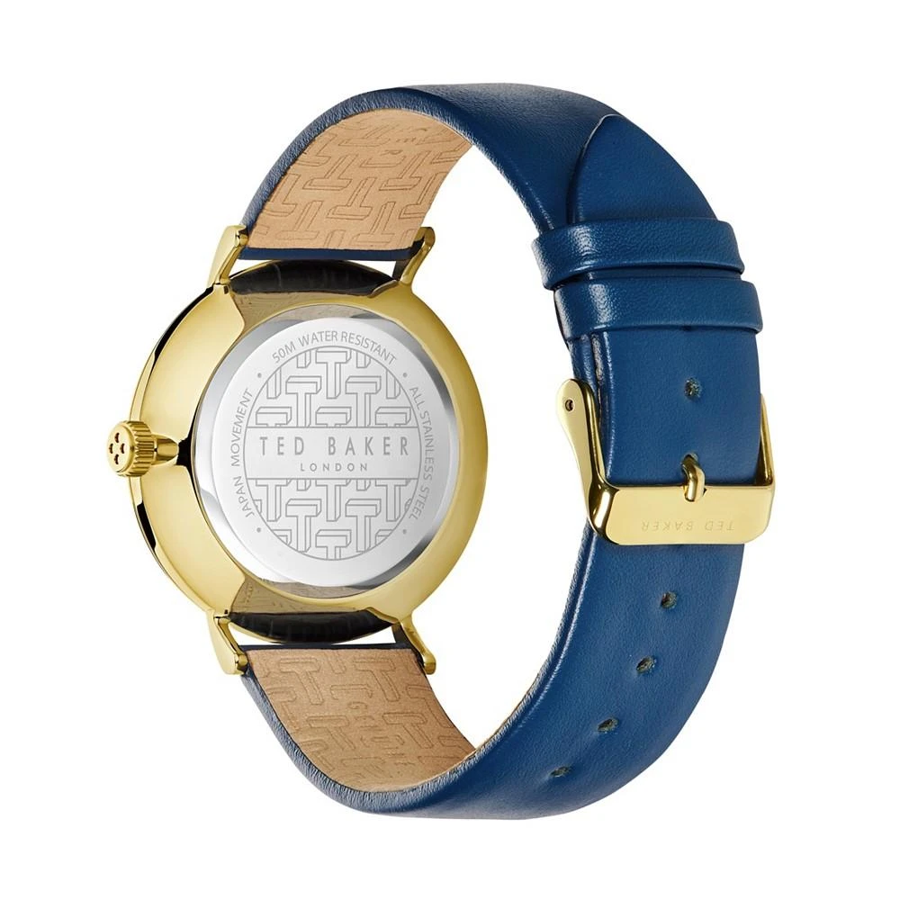 Ted Baker London Men's Phylipa Blue Leather Strap Watch 43mm 2
