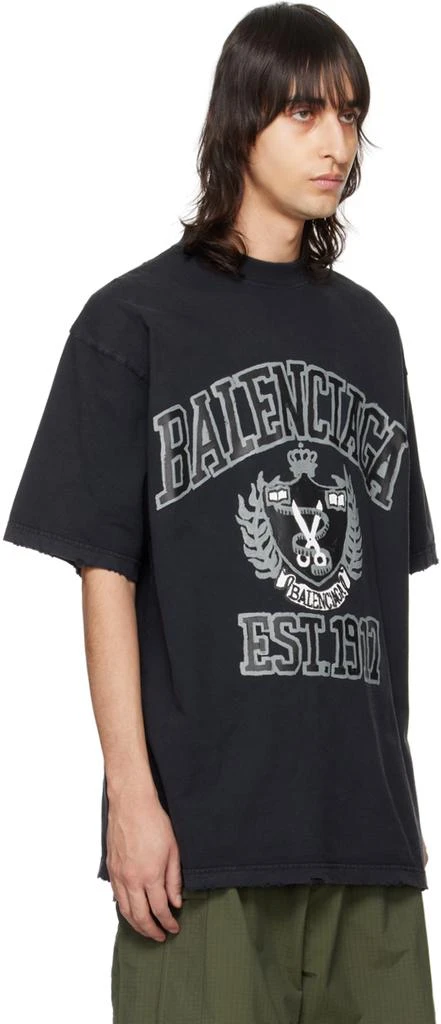 Balenciaga Black DIY College T-Shirt 2