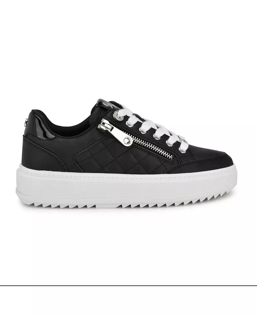Nine West Women's Dulah Round Toe Platform Lace-Up Sneakers 2