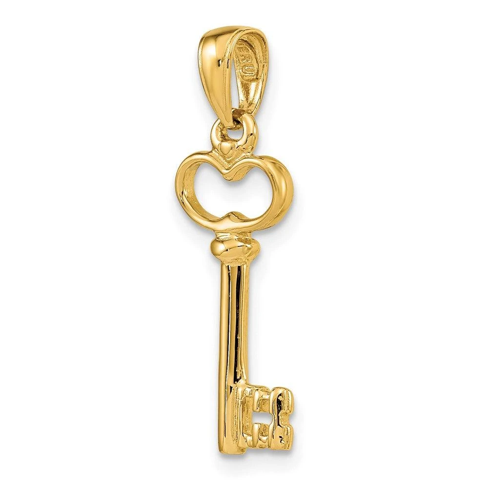 Diamond2Deal 10k Yellow Gold Polished 3-D Key Charm 5