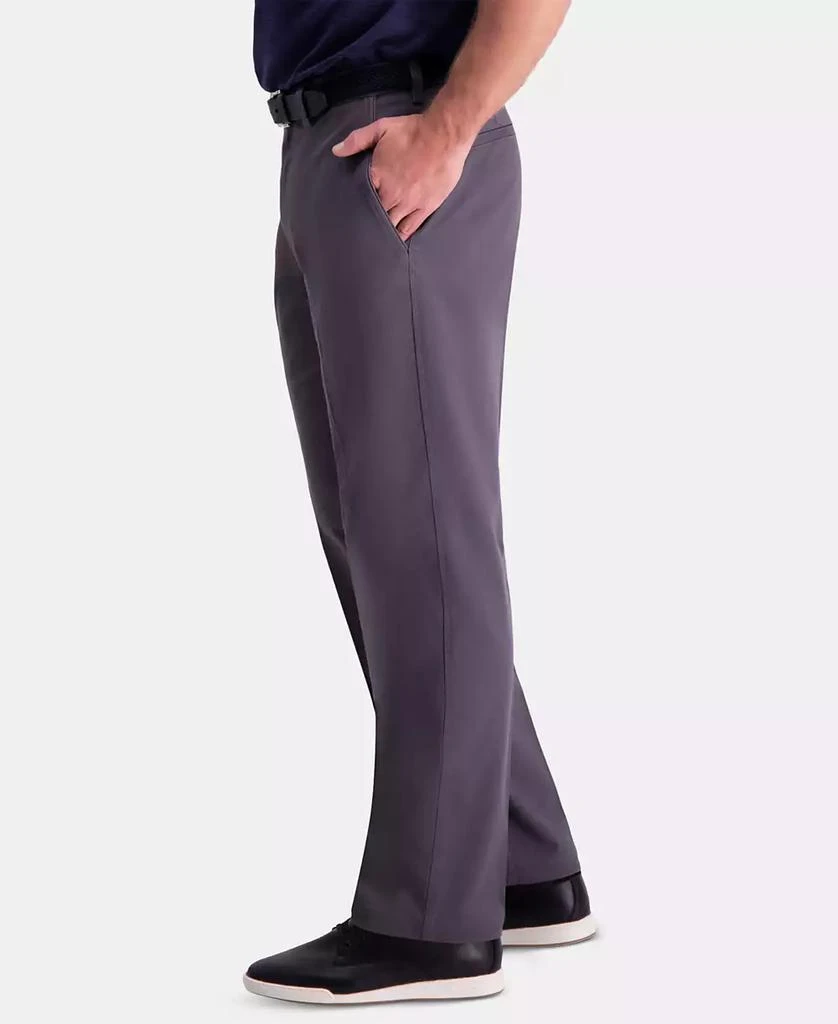 Haggar Men's Premium Comfort Khaki Classic-Fit 2-Way Stretch Wrinkle Resistant Flat Front Stretch Casual Pants 4