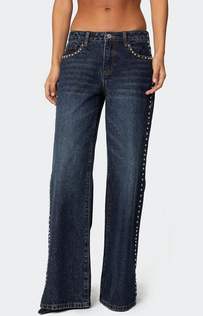 Edikted Stassie Studded Low Rise Jeans 4