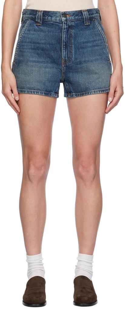 Khaite Indigo Bacalo Denim Shorts 1