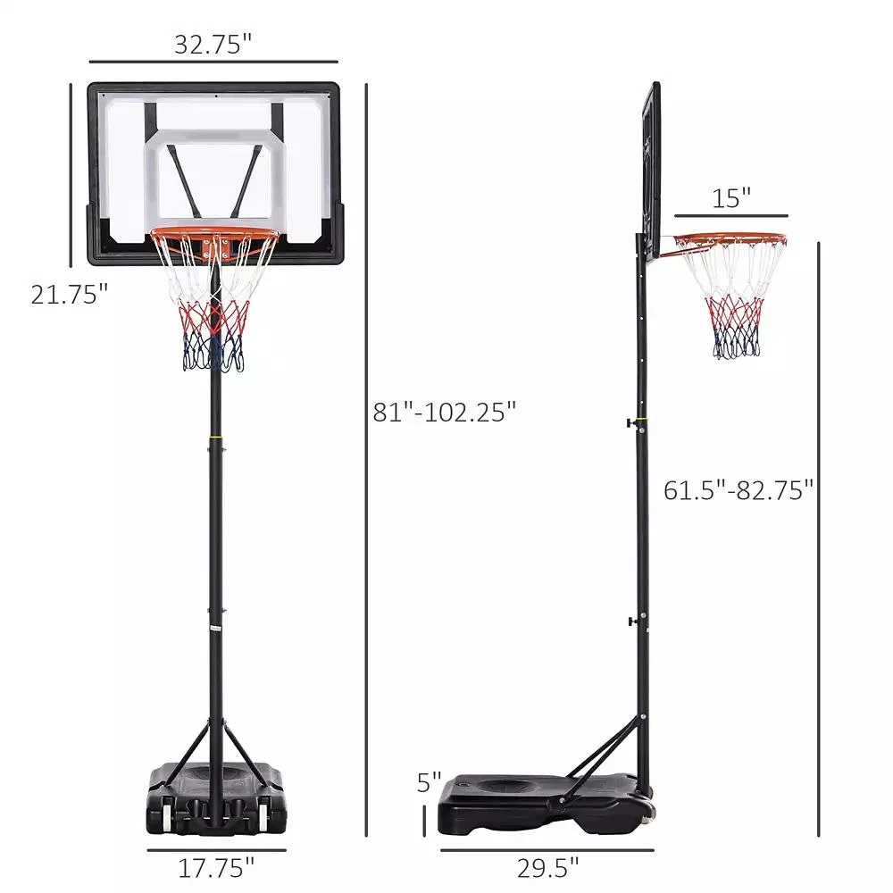 Soozier Basketball Sd for Kids 
Height Adjustable w/ Fillable Bottom Base 2