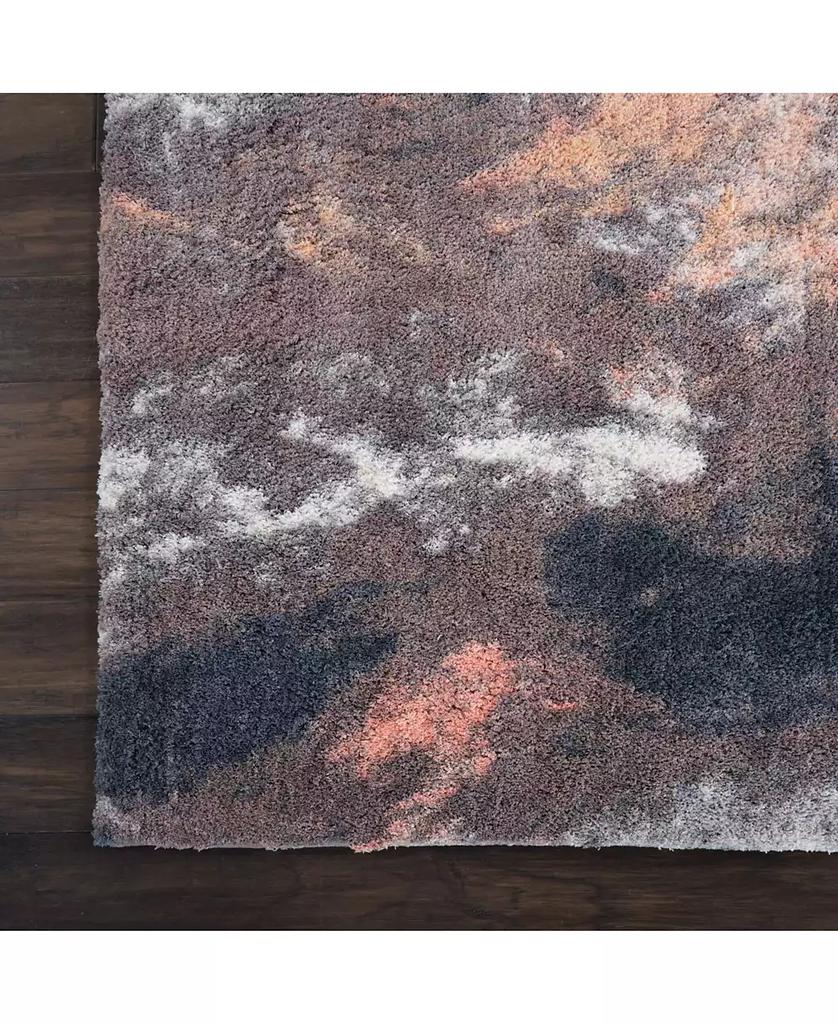 Nourison Corsica Shag CRC05 Blue and Multi 7'6" x 9'6" Area Rug