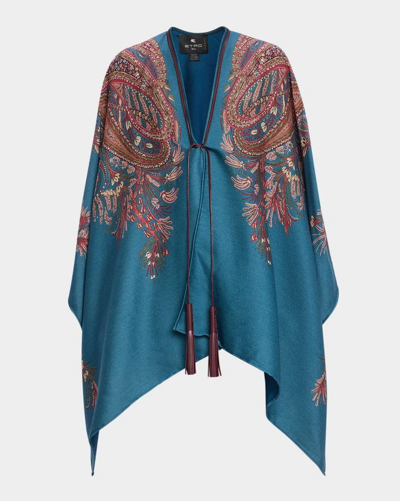 ETRO Floral Paisley-Print Handkerchief Cape