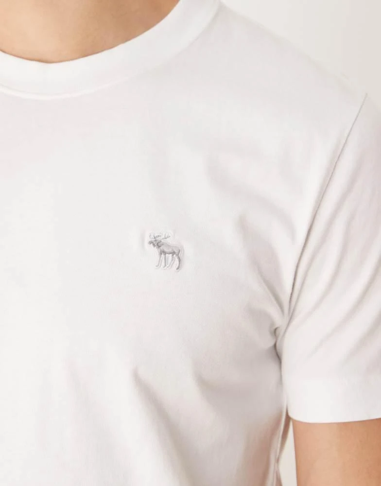 Abercrombie & Fitch Abercrombie & Fitch 7 pack icon logo t-shirt in neutrals 3