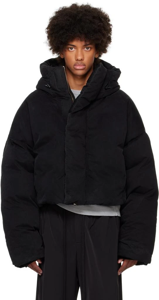 Entire Studios Black MML Hooded Puffer Down Jacket 1