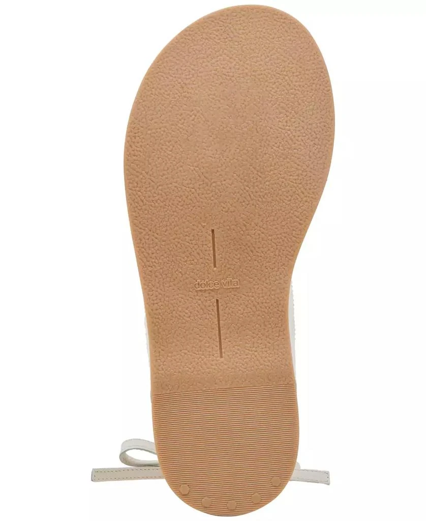 Dolce Vita Women's Judy Lace-Up Ankle Wrap Embellished Flat Sandals 5