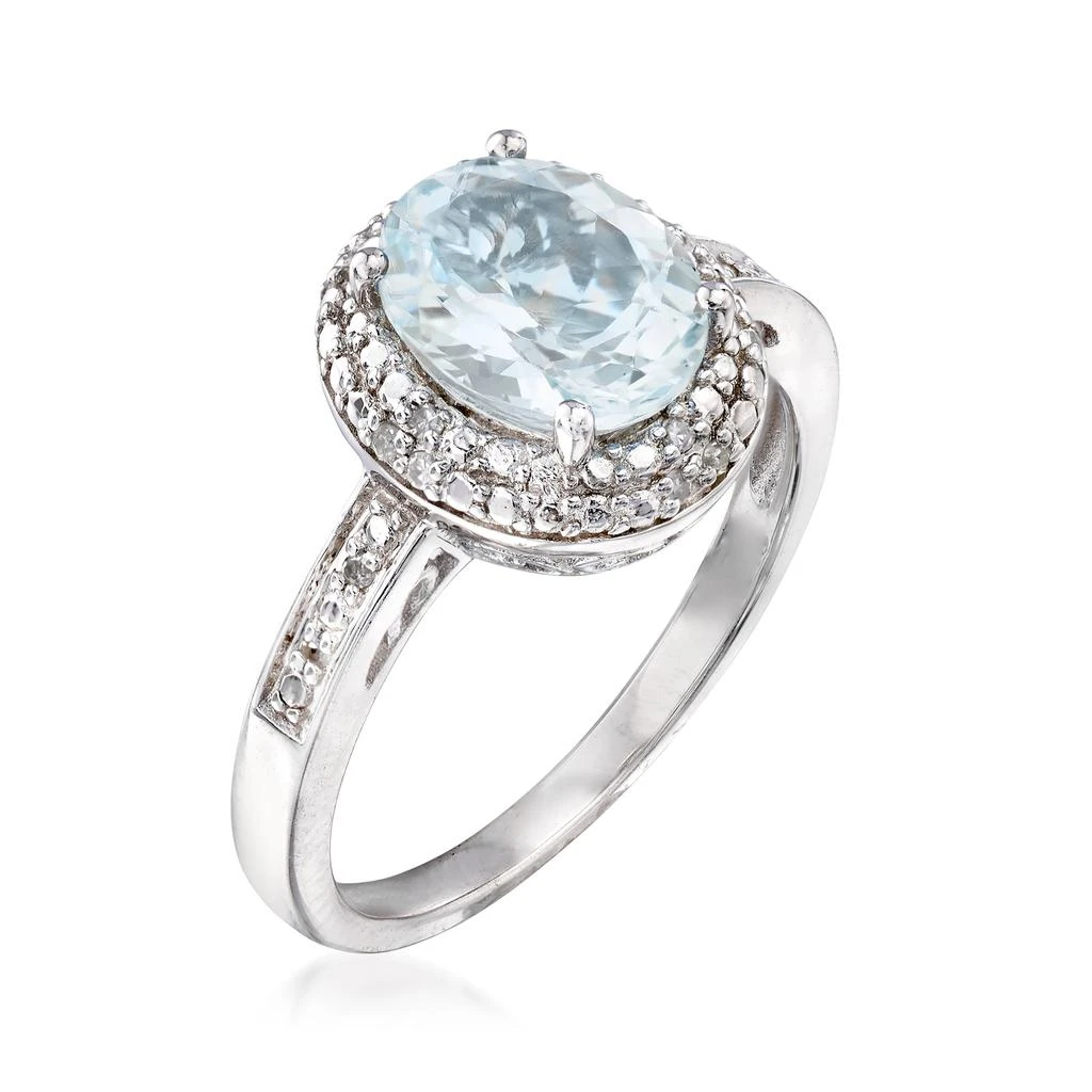 Ross-Simons Aquamarine Ring With Diamonds in Sterling Silver 3