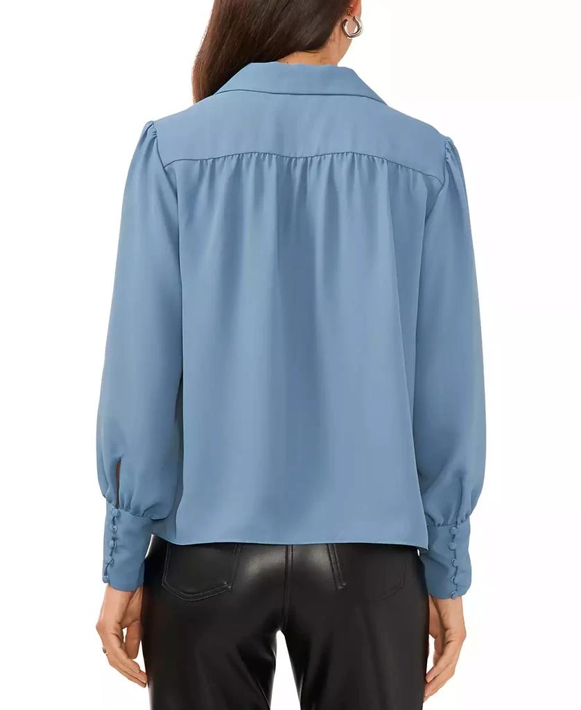 1. State Women's Collared Blouson-Sleeve Poet Blouse 2