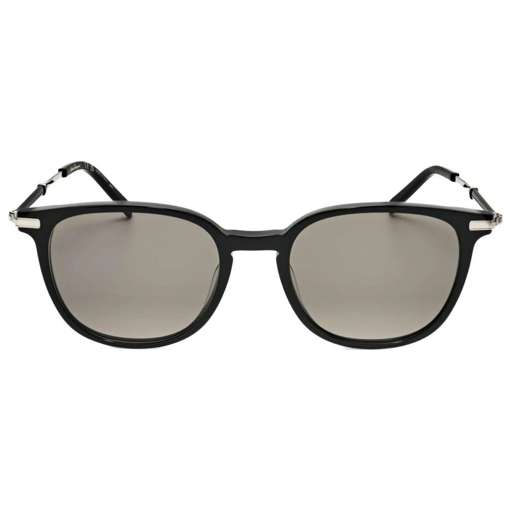 Salvatore Ferragamo Ferragamo Men's Black Round Sunglasses 2