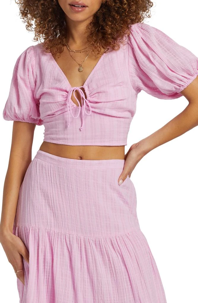 Billabong Tropic Heart Puff Sleeve Crop Top 1