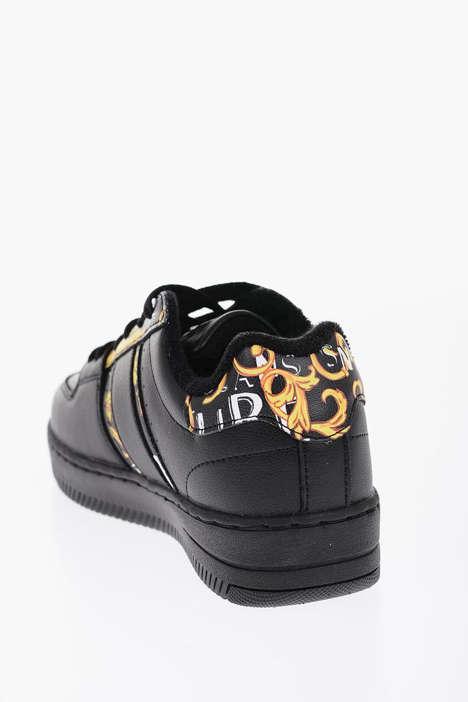 Versace Versace JEANS COUTURE Leather MEYSSA Low-Top Sneakers with Baroque M