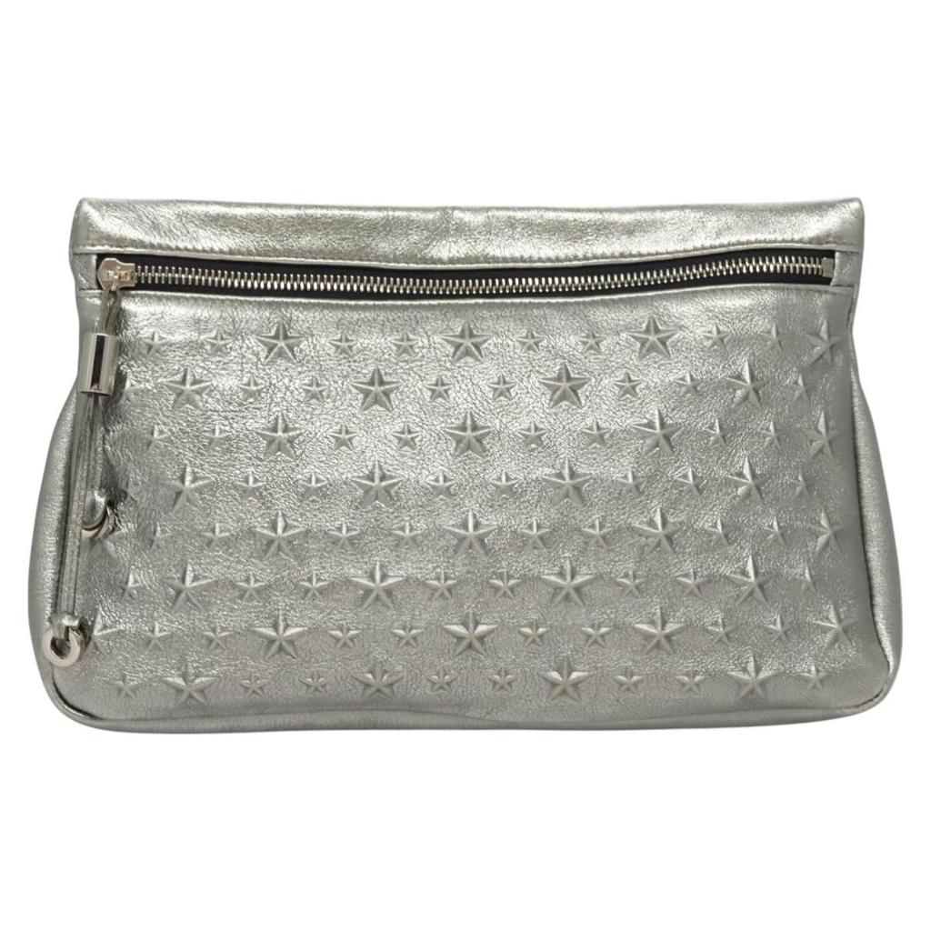 Jimmy Choo Star Studs Leather Clutch Bag (Pre-Owned)