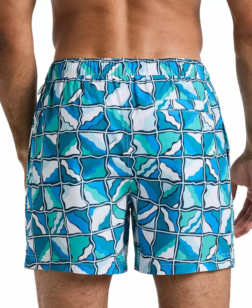 Original Penguin Men's Slim-Fit Geometric Swim Trunks 4