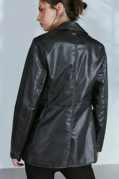 Apparis Apparis Kelan Vegan Leather Blazer 4
