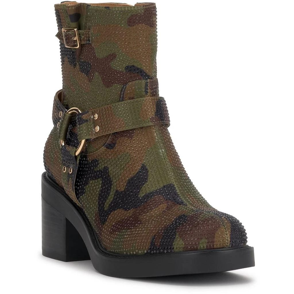 Jessica Simpson Ceridwen Womens Satin Block Heel Ankle Boots 1