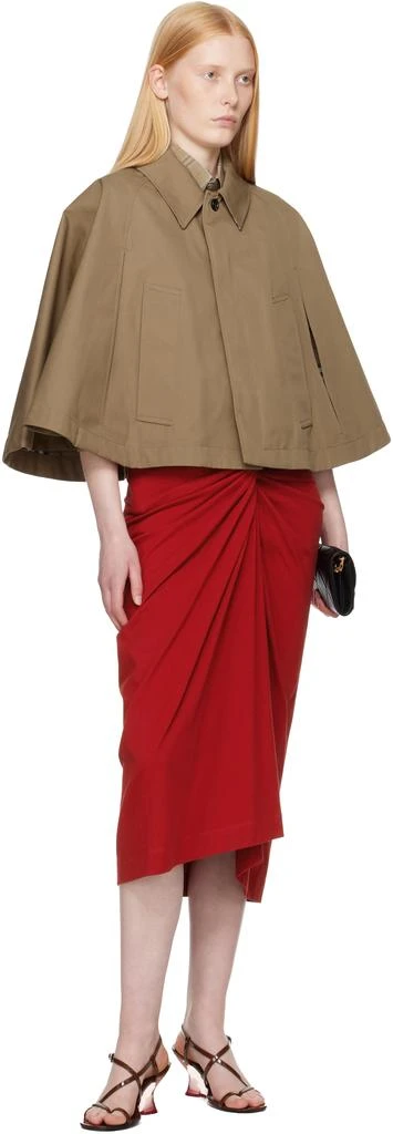 Burberry Brown Capelet Jacket 5