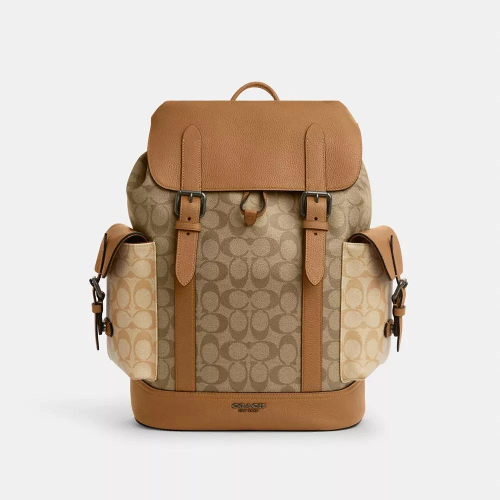 Coach Hudson Backpack In Colorblock Signature Canvas 1