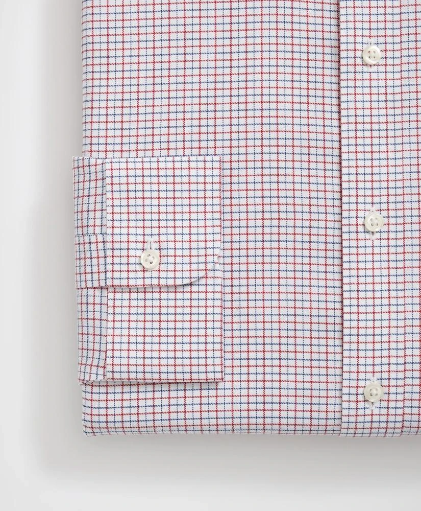Brooks Brothers Brooks Brothers Explorer Collection Non-Iron Twill Ainsley Collar, Tattersall Dress Shirt 4