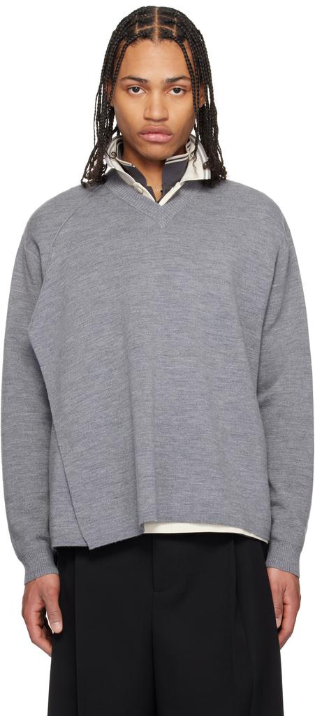 Craig Green Gray Flag Knit Sweater