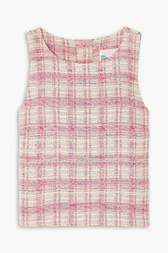 LISA MARIE FERNANDEZ Cropped cotton-blend tweed top 1