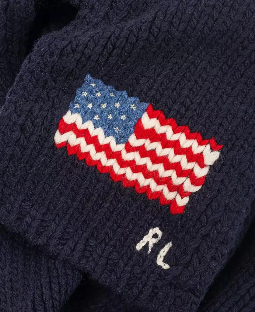 Ralph Lauren Men's Intarsia Flag Scarf 3