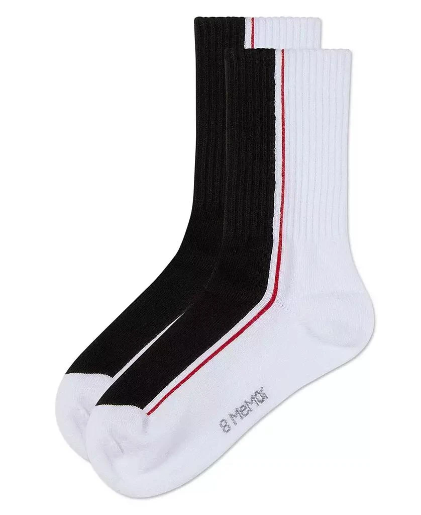 Memoi Big Girls Color Block Stripe Crew Socks 3