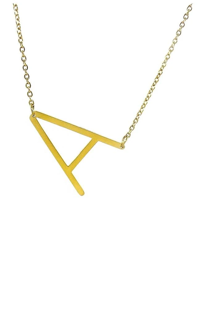 Savvy Cie Jewels 14K Gold Plated Initial Pendant Necklace with Gift Box - Multiple Letters Available 1