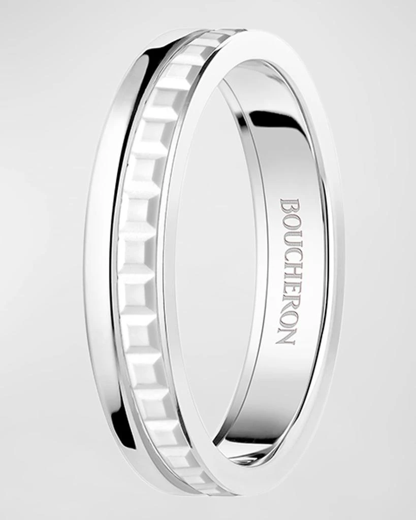 Boucheron Quatre 18K White Gold Double White Edition Band Ring 3