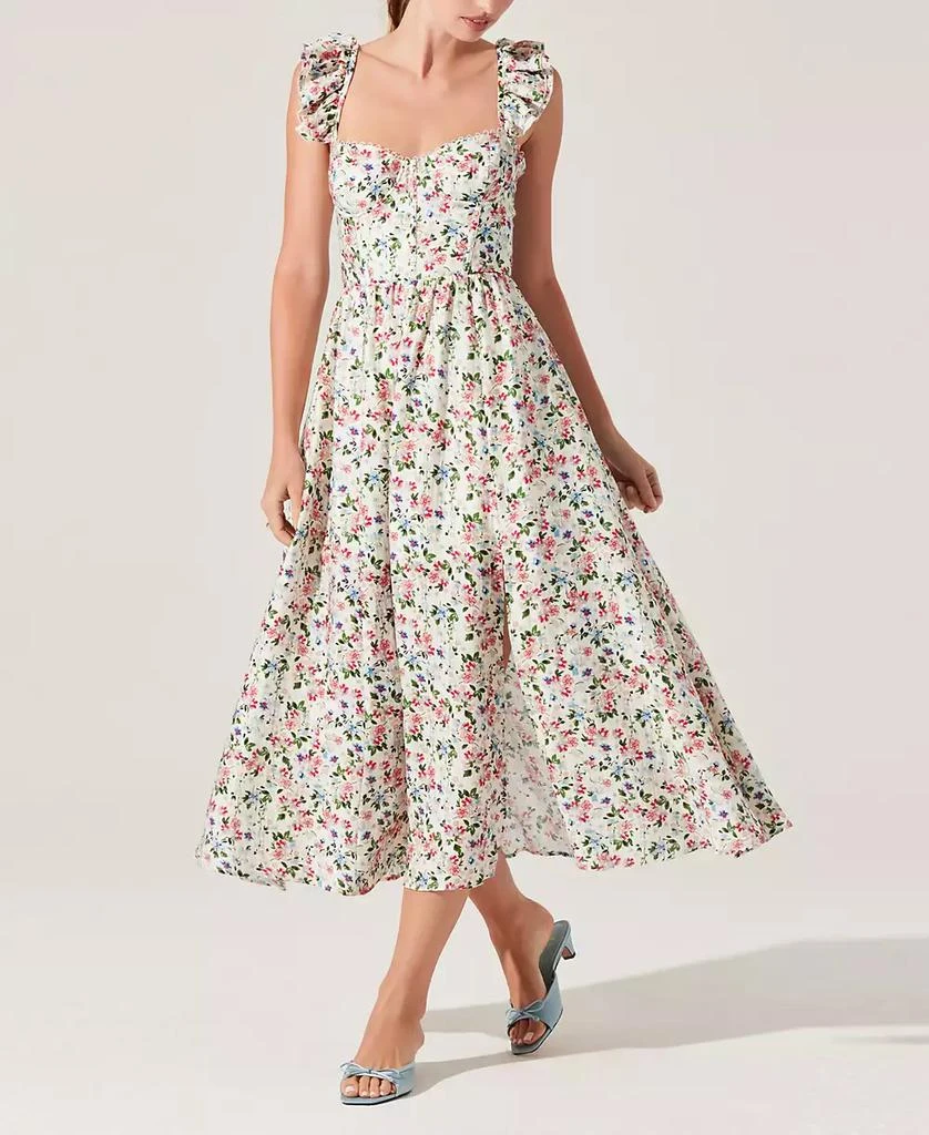 ASTR Women's Wedelia Floral Print Sleeveless Midi Dress 5