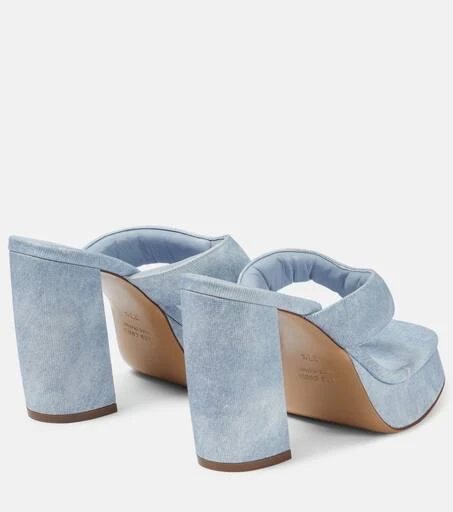 GIA BORGHINI Gia 17 Uni denim platform thong sandals 3