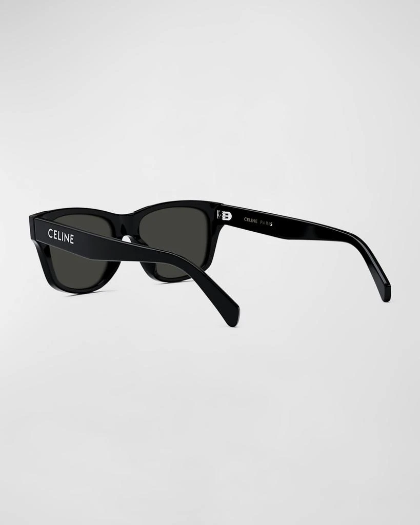 Celine Logo Monochrome Rectangle Acetate Sunglasses 2