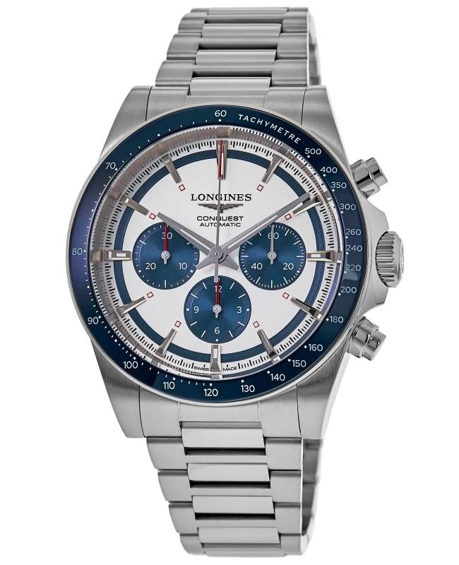 Longines Longines Conquest Automatic Chronograph Silver Dial Steel Men's Watch L3.835.4.98.6 1