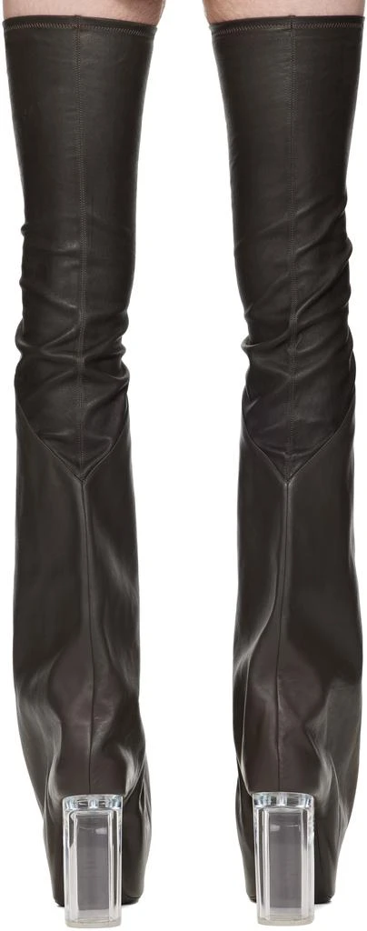 Rick Owens Gray Concordians Taco Kiss Boots 2