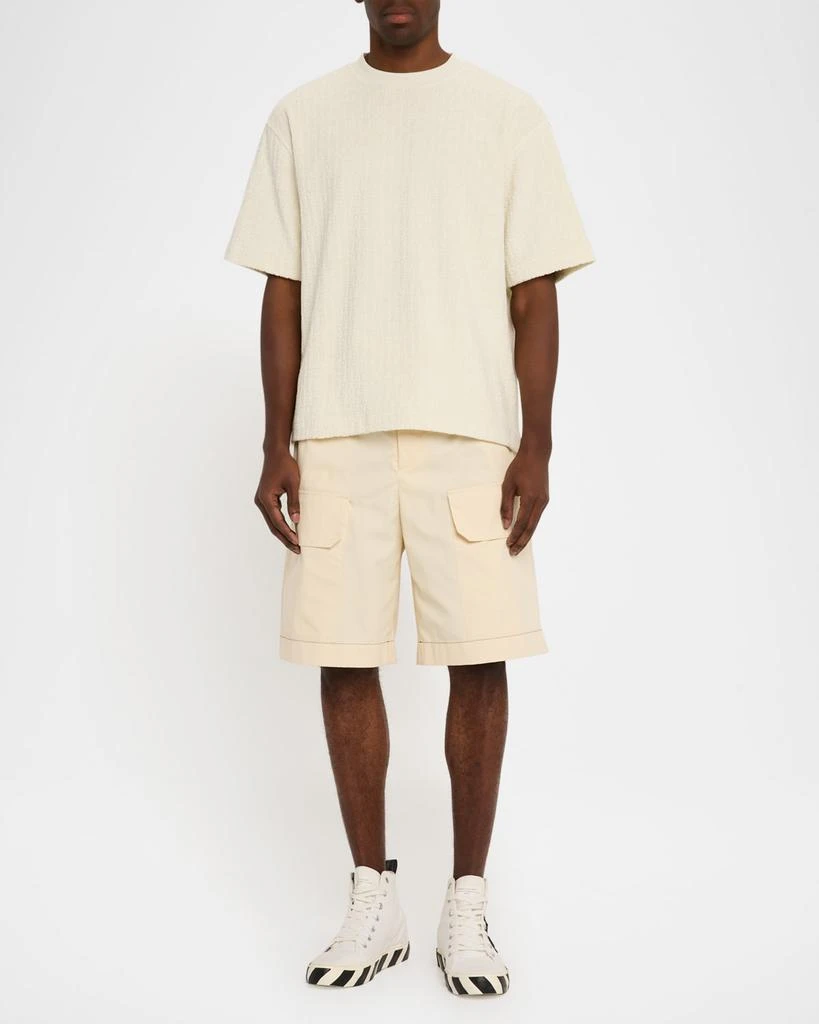 Off-White Men's Terry Allover-Logo Skate T-Shirt 2