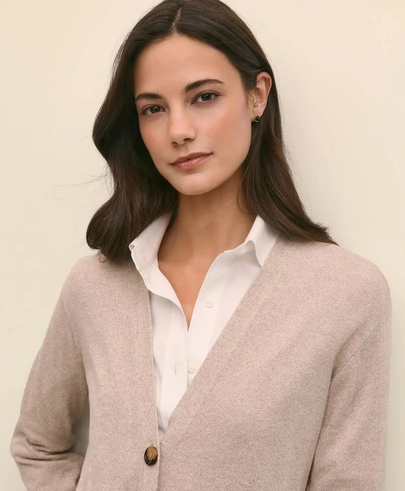 Brooks Brothers Silk Marled Knit Relaxed Cardigan 3