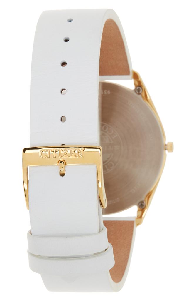 Citizen Women's Stiletto Eco-Drive Gold White Dial Stainless Steel Watch, 39mm