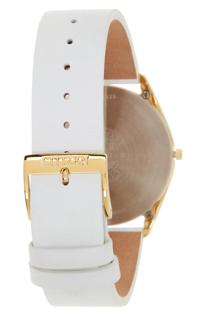 Citizen Women's Stiletto Eco-Drive Gold White Dial Stainless Steel Watch, 39mm 2